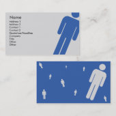 男性の印-ビジネス 名刺 (正面/裏面)