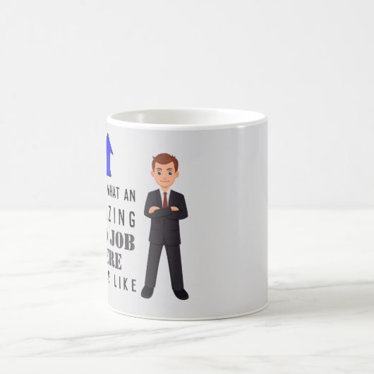 男性の同僚のボス漫画のキャラチャーギフトアイディア コーヒーマグカップ (中央)