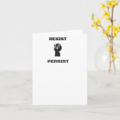 男性の女性に対する抑圧に抵抗する カード (黄色い花)