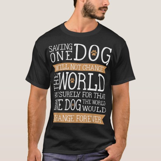 男性の女性の子供の動物救出チーム犬の恋人ギフト Tシャツ (正面)