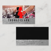 男性の女性の持ち上げ | ダンベルラック 名刺 (正面/裏面)