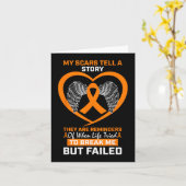 男性の女性の私の傷は物語オレンジの白血病Aw カード (黄色い花)