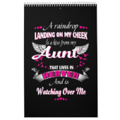 男性の女性を失う叔母の愛する記念私の叔母 カレンダー (カバー)