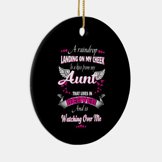 男性の女性を失う叔母の愛する記念私の叔母 セラミックオーナメント (右)