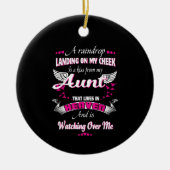 男性の女性を失う叔母の愛する記念私の叔母 セラミックオーナメント (正面)