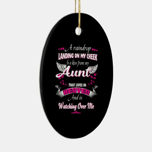 男性の女性を失う叔母の愛する記念私の叔母 セラミックオーナメント (右)