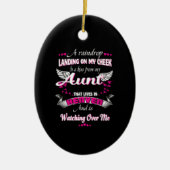 男性の女性を失う叔母の愛する記念私の叔母 セラミックオーナメント (正面)