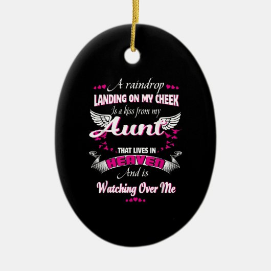 男性の女性を失う叔母の愛する記念私の叔母 セラミックオーナメント (正面)