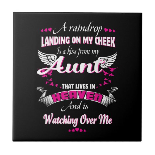 男性の女性を失う叔母の愛する記念私の叔母 タイル (正面)