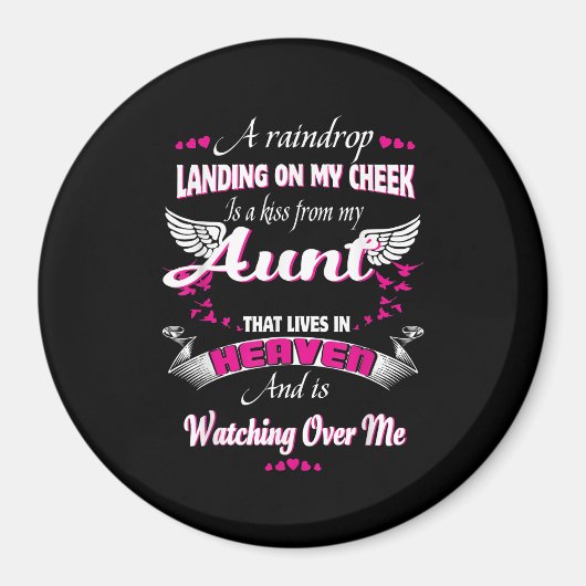 男性の女性を失う叔母の愛する記念私の叔母 マグネット (正面)