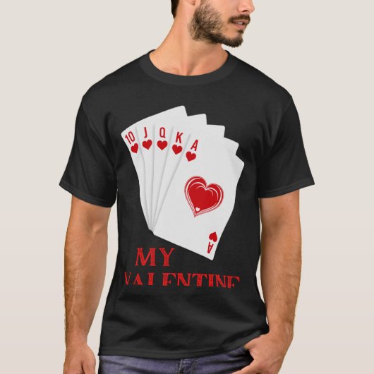 男性の女性カップルValentines Day Love'遊s Card Tシャツ (正面)