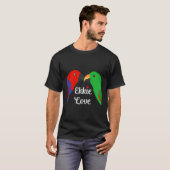 男性の女性愛ハート Tシャツ (正面フル)