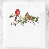 男性の女性深紅色ドッウッドフラズブランチ 長方形シール (バッグ)