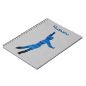 男性の姿スケーターのノートブック – 青 ノートブック (左側)