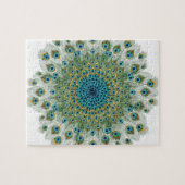 男性の孔雀のカラフルの曼荼羅 ジグソーパズル (横)