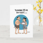 男性の安心23誕生日 カード (黄色い花)