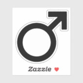 男性の性別記号 シール (シート)