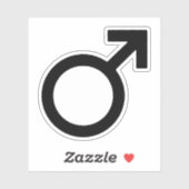 男性の性別記号 シール (シート)