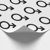 男性の性別記号 ラッピングペーパー (角)
