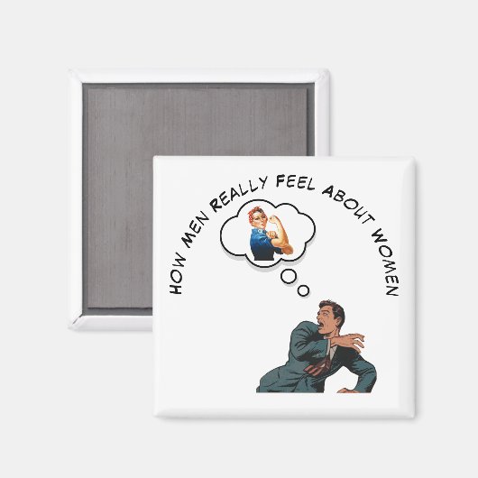 男性の感じ女性 マグネット (正面/裏面)