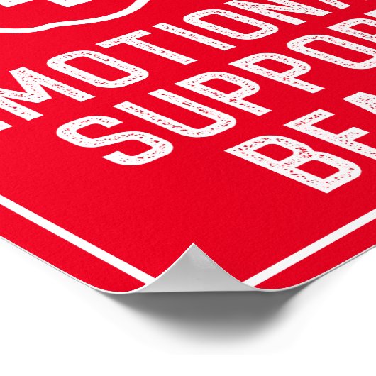 男性の感情的な支おもしろい援ひげジョークのギフト ポスター (角)