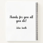 男性の感謝ありがとうギフト ノートブック (裏面)