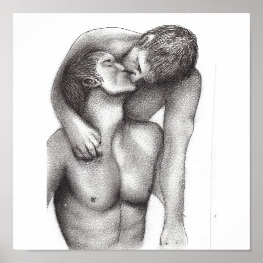 男性の抱擁キャンバスの印刷 ポスター (正面)