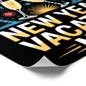 男性の明けましておめでとう 新年 旅行モード ポスター (角)