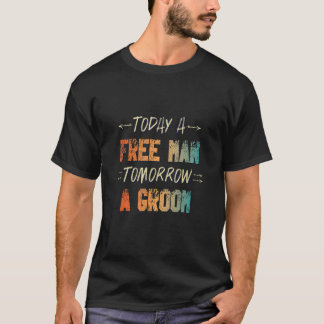 男性の明日 ビンテージの花婿 バチェラー・パーティー Tシャツ