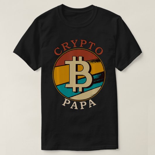 男性の暗号PapaパパおもしろいBitcoin Coin Miner HOD Tシャツ (デザイン正面)