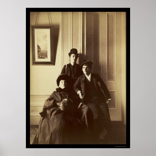 男性の服を着た女性1895 ポスター (正面)