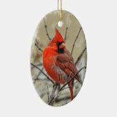 男性の枢機卿を特色にしている楕円形のオーナメント セラミックオーナメント (右)