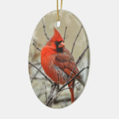 男性の枢機卿を特色にしている楕円形のオーナメント セラミックオーナメント (左)