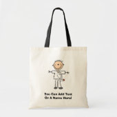 男性の棒の姿のナースのTシャツおよびギフト トートバッグ (正面)