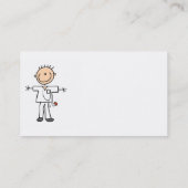 男性の棒の姿のナースのTシャツおよびギフト 名刺 (裏面)