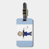 男性の棒の姿のナース媒体の皮 ラゲッジタグ (正面縦)