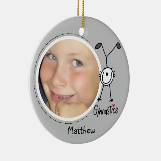 男性の棒の姿の体操のオーナメント セラミックオーナメント (右)