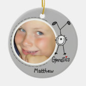 男性の棒の姿の体操のオーナメント セラミックオーナメント (正面)