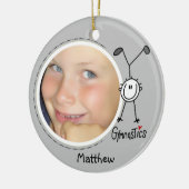 男性の棒の姿の体操のオーナメント セラミックオーナメント (左)