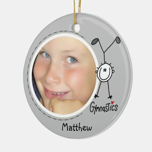 男性の棒の姿の体操のオーナメント セラミックオーナメント (左)