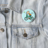 男性の棒人間自転車乗りTシャツとギフト 缶バッジ (インサイチュ)