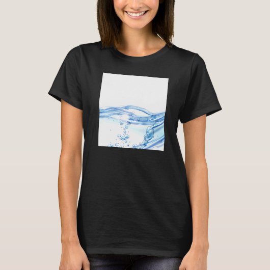 男性の水の飲みパターン Tシャツ (正面)