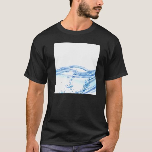 男性の水の飲みパターン Tシャツ (正面)