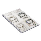 男性の水彩線スケッチ ノートブック (右側)