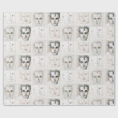 男性の水彩線スケッチ ラッピングペーパー (フラット)