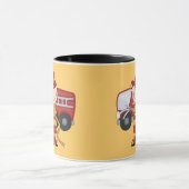 男性の消防士のTシャツおよびギフト マグカップ (中央)