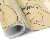 男性の漫画顔 ラッピングペーパー (ロールコーナー)