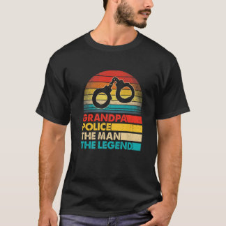 男性の父の日おじいちゃん男を警察The Legend Tシャツ