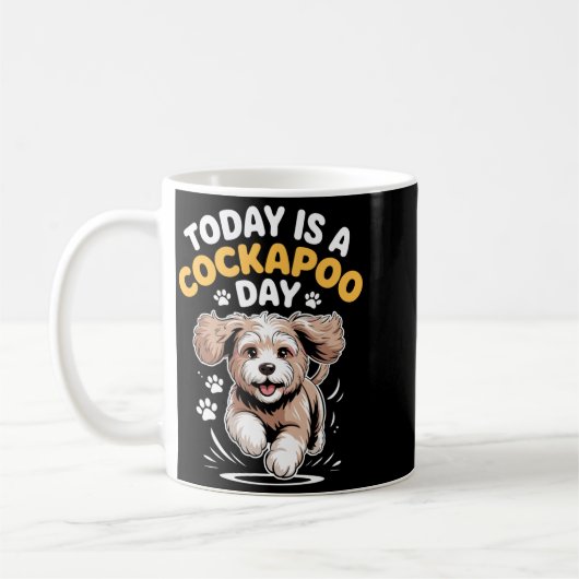男性の犬好きのための楽しい「アプーの日」 コーヒーマグカップ (左)