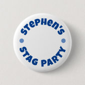 男性の独身パーティー写真ボタン バッジ (正面)